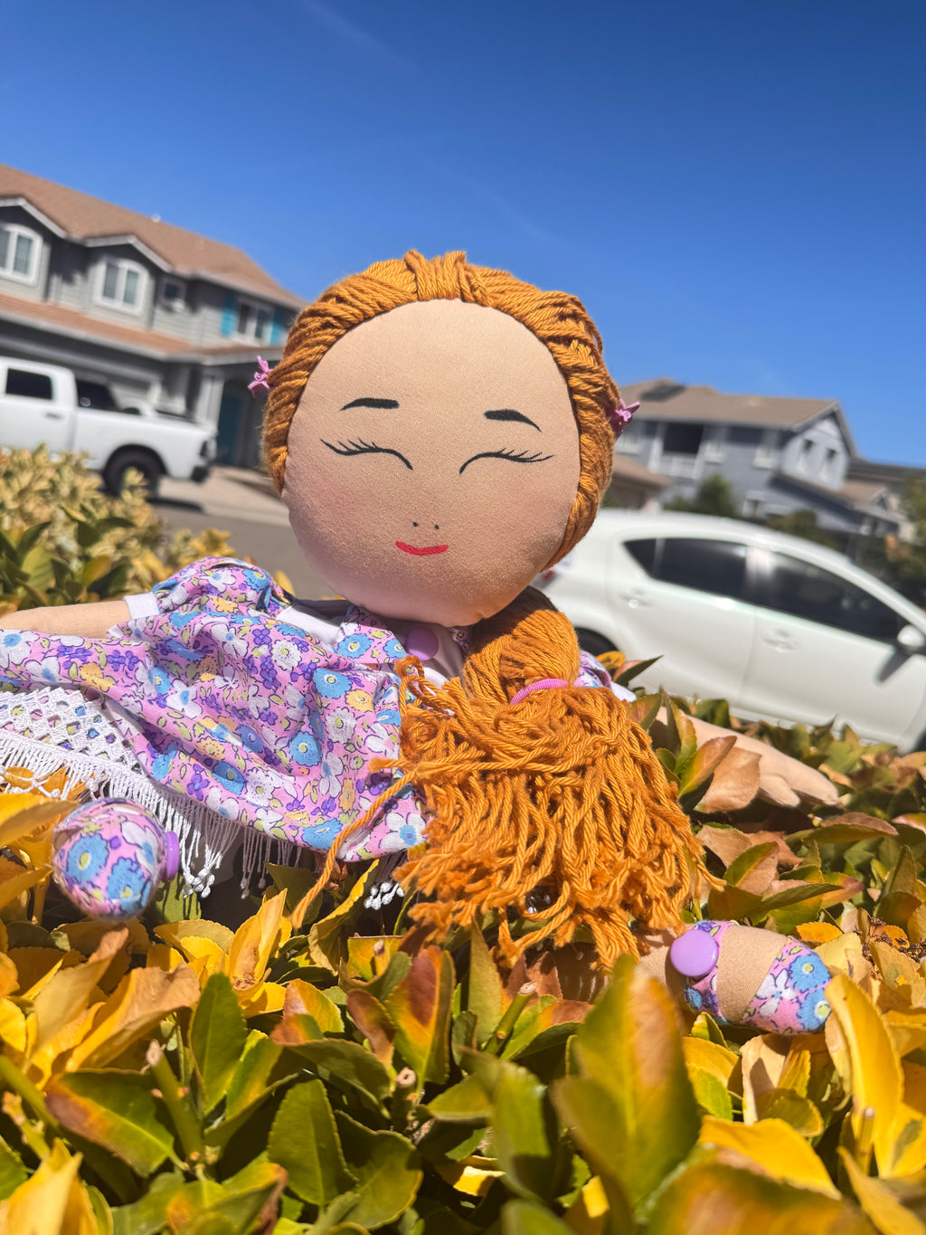 Little Bloom Dolls: Lily Handmade Cloth Doll for Girls,Soft Rag Doll, Gift for girls.