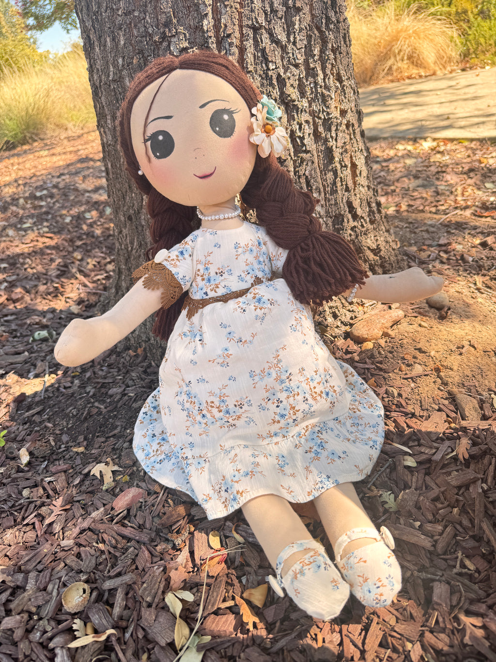 Little Bloom Dolls: Amelia Handmade Cloth Doll for Girls,Soft Rag Doll, Waldorf Inspired Doll, Gift for girls