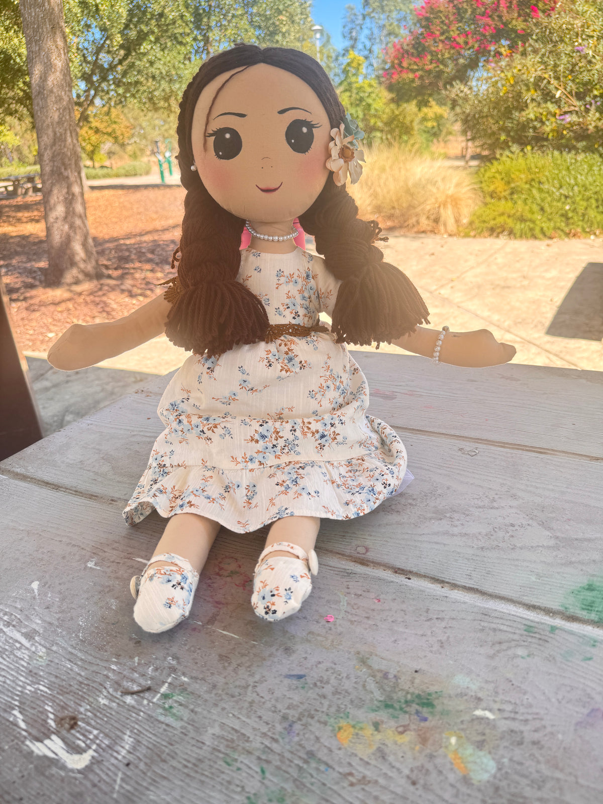 Little Bloom Dolls: Amelia Handmade Cloth Doll for Girls,Soft Rag Doll, Waldorf Inspired Doll, Gift for girls