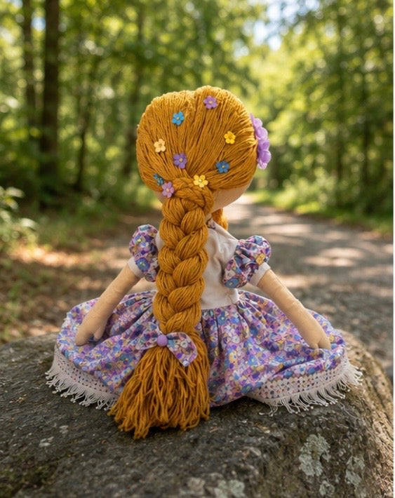 Little Bloom Dolls: Lily Handmade Cloth Doll for Girls,Soft Rag Doll, Gift for girls.