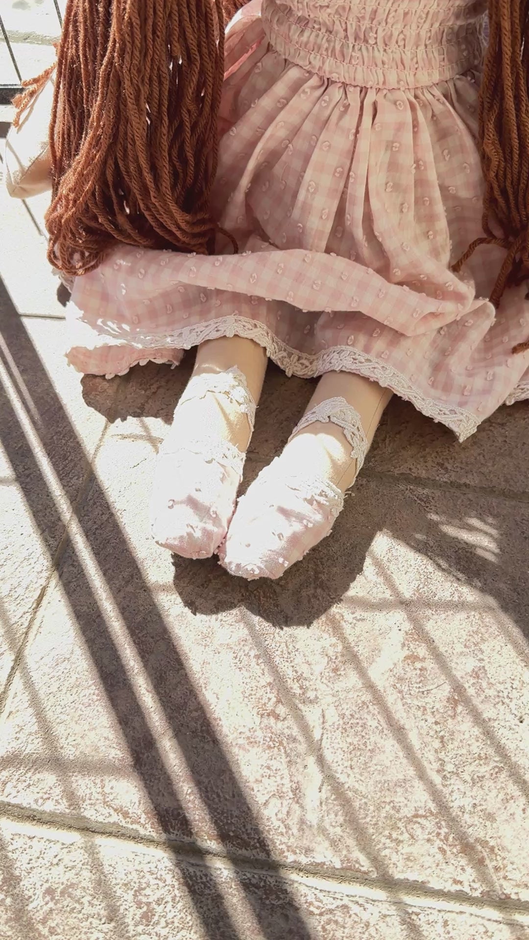 Little Bloom doll: Penelope Handmade Cloth Doll for Girls, Pink Dress Doll, Soft Rag Doll,Gift for girls